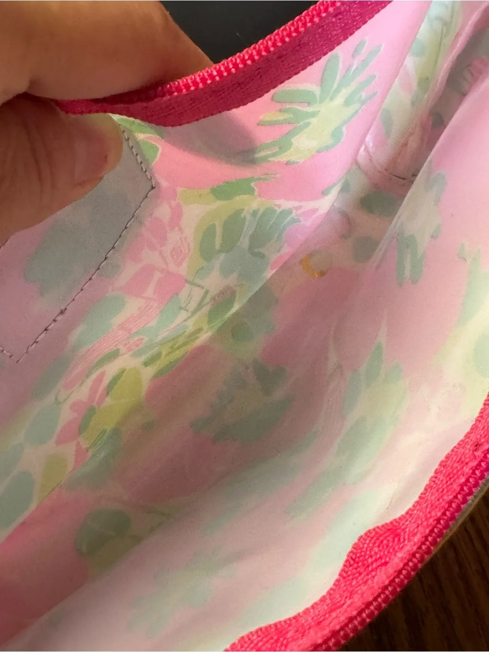 EUC Lilly Pulitzer For Estee Lauder Patent Makeup Bag